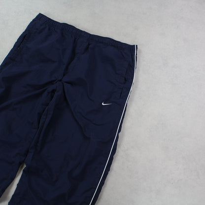 RARE 00s Nike Baggy Trackpants Navy - (L)