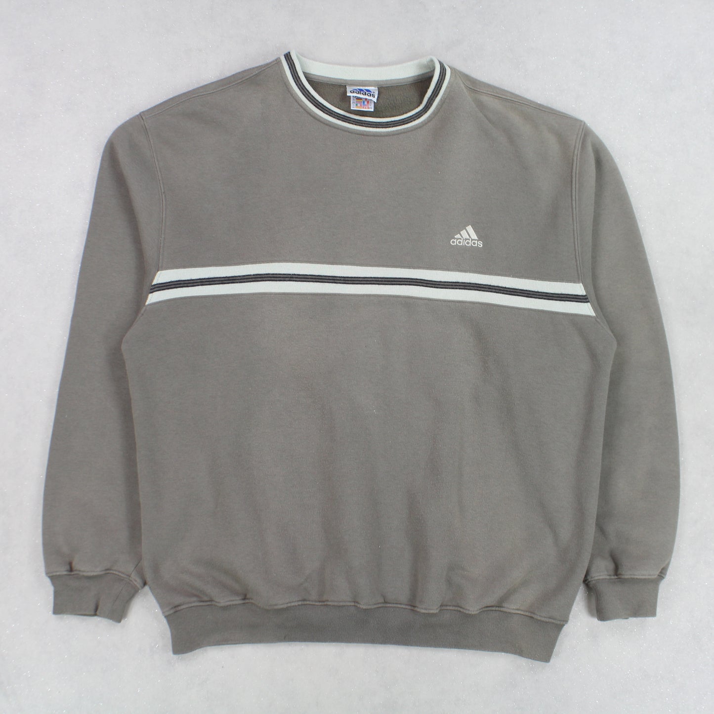 RARE Vintage 1990s Adidas Sweatshirt Khaki - (XL)