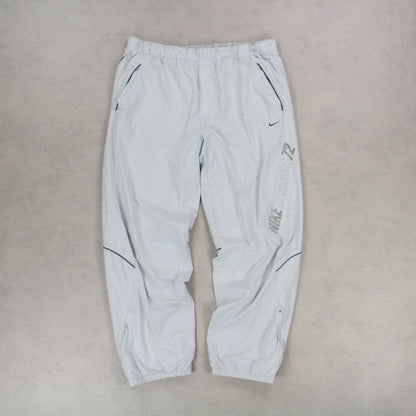 RARE 00s Nike Baggy Trackpants White - (XL)