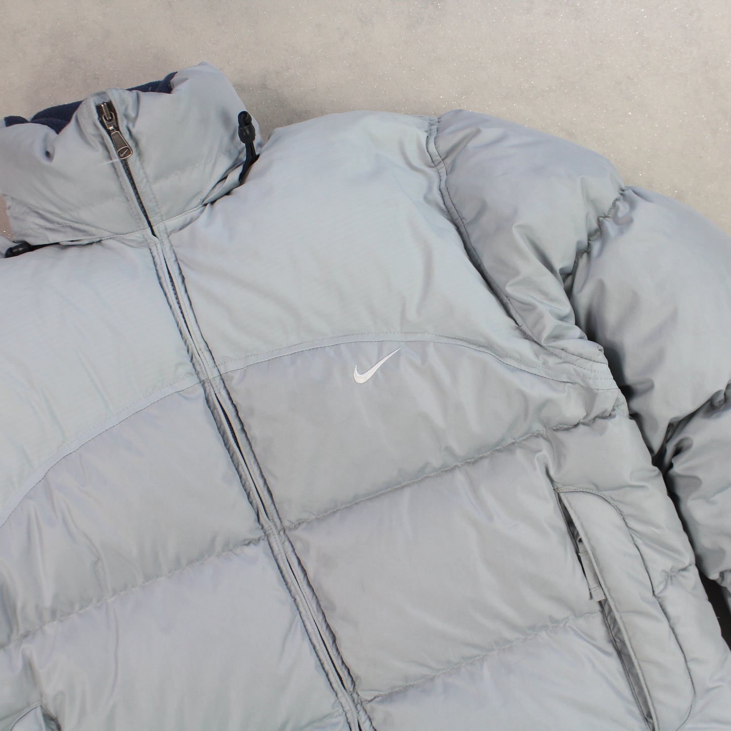 SUPER RARE 00s Nike Puffer Jacket Grey - (S)