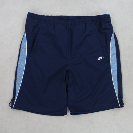 RARE 00s Nike Track Shorts Navy - (XL)