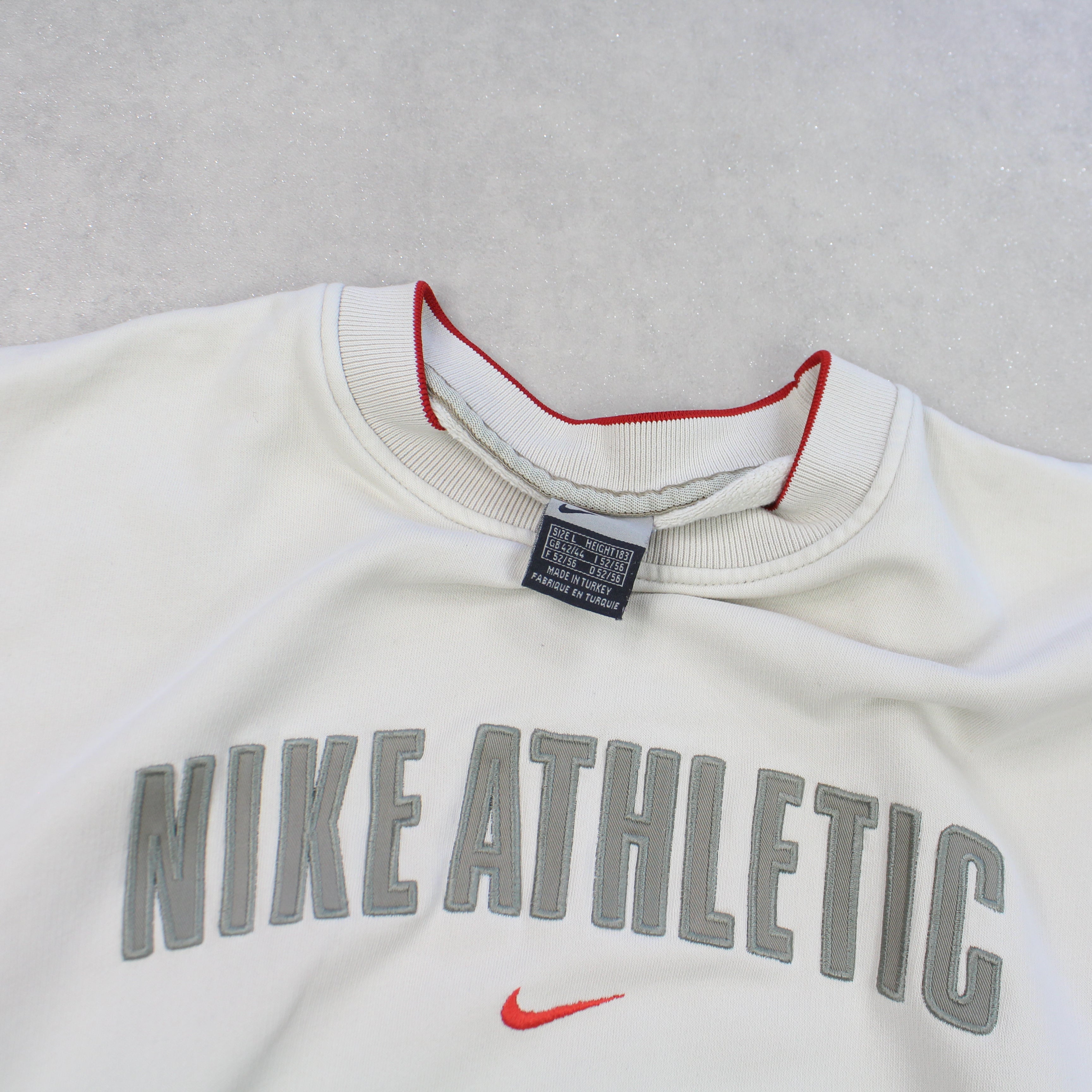 Nike spell out sweatshirt cream hot sale