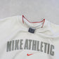 RARE Vintage 00s Nike Spell Out Sweatshirt Cream - (L)