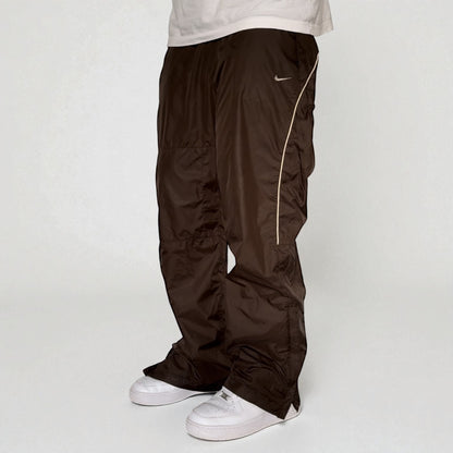 SUPER RARE 2000s Nike Trackpants Brown - (M)