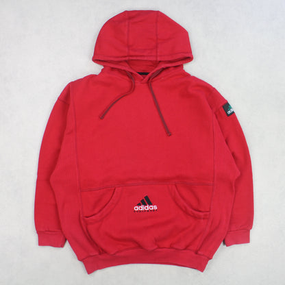 RARE 1990s Adidas EQT Hoodie Red - (M)