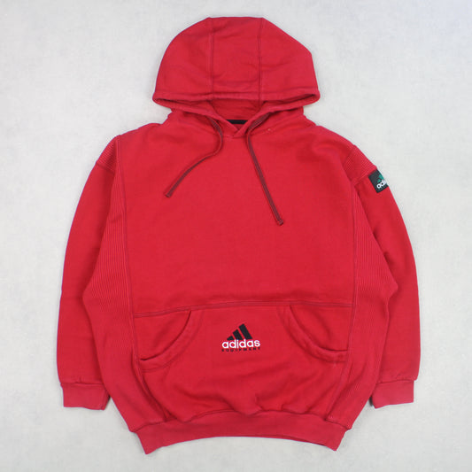 RARE Vintage 1990s Adidas EQT Hoodie Red - (M)