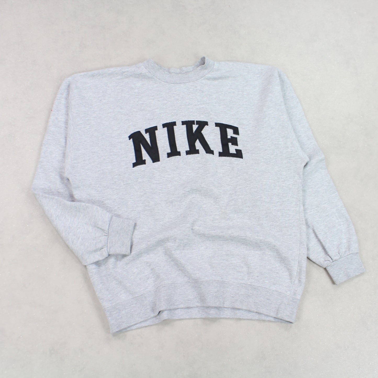 RARE Vintage 1990s Nike Spell Out Sweatshirt Grey - (S)