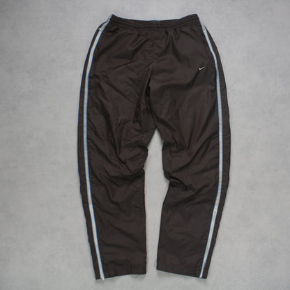 SUPER RARE 2000s Nike Trackpants Brown - (M)