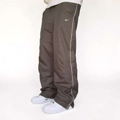 RARE 2000s Baggy Nike Trackpants Light Brown - (M)