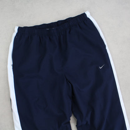 RARE 2000s Baggy Nike Trackpants Navy - (XL)