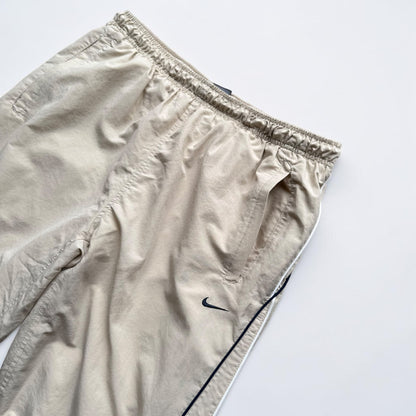 SUPER RARE 2000s Nike Trackpants Cream *PREMIUM* - (L)