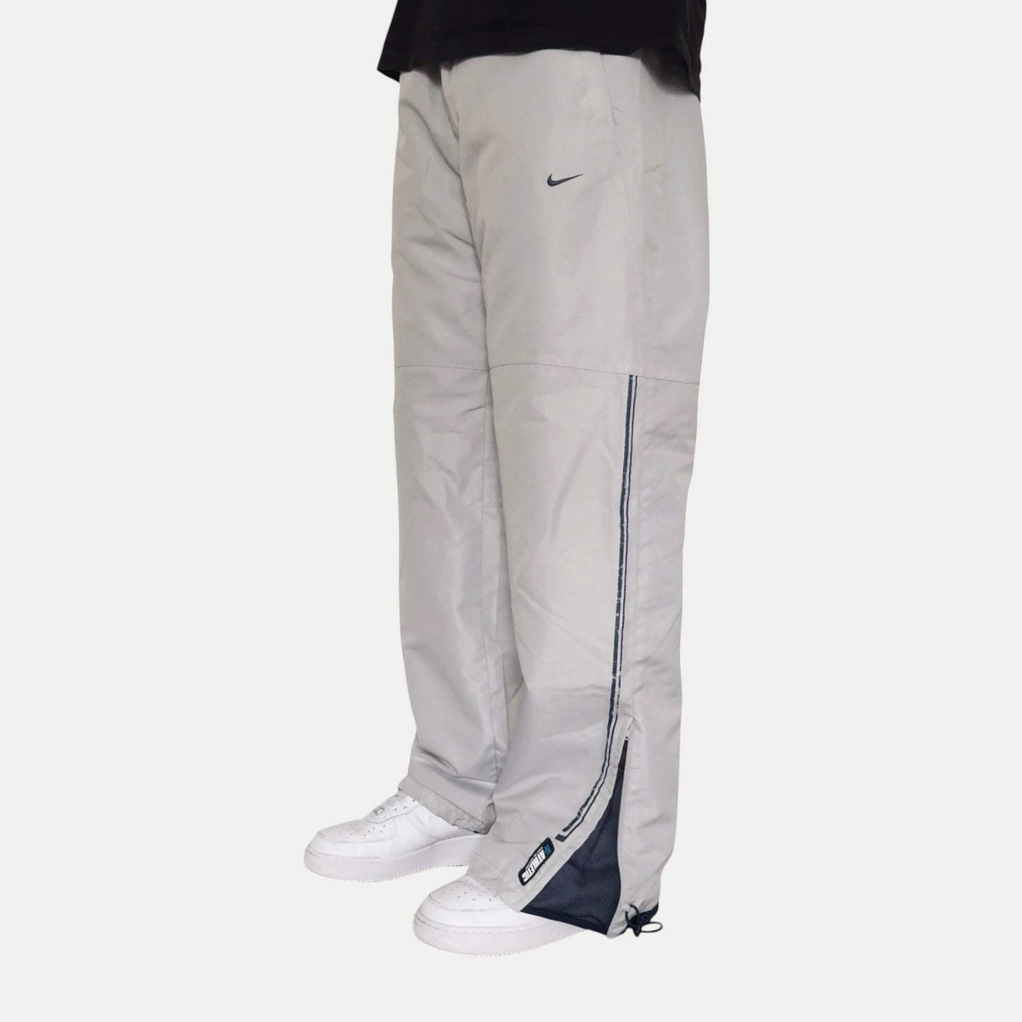 SUPER RARE 2000s Baggy Nike Trackpants Grey - (L)