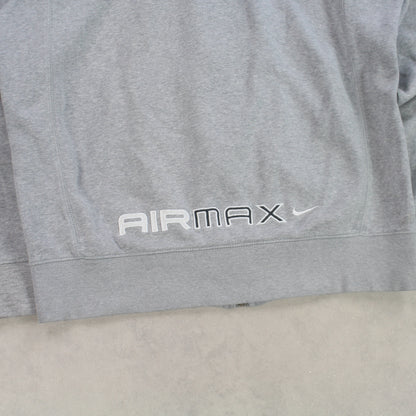 SUPER RARE 00s Nike Air Max Hoodie Grey - (S)