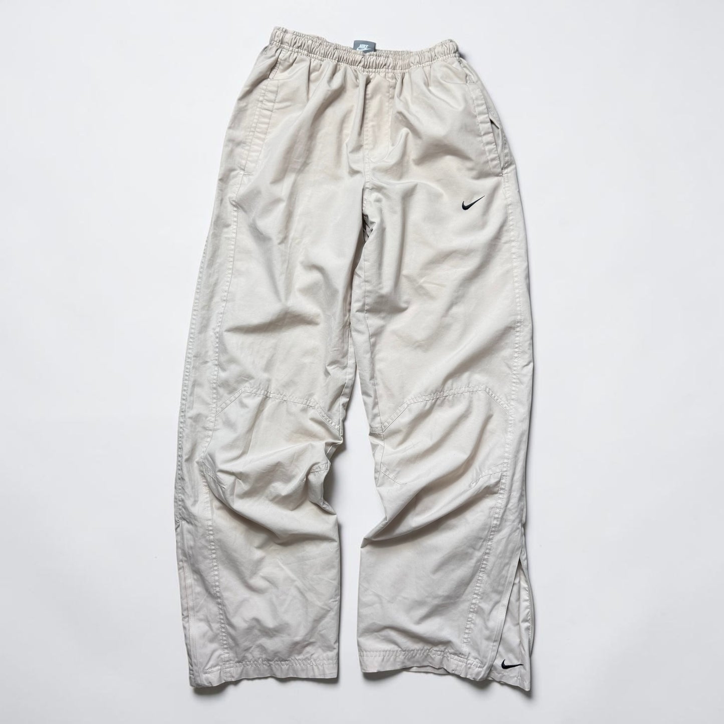 SUPER RARE 2000s Nike Trackpants Cream *PREMIUM* - (S)