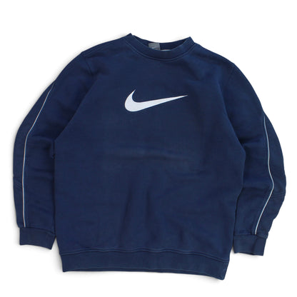 2000s Nike Swoosh Sweatshirt Navy - (M)