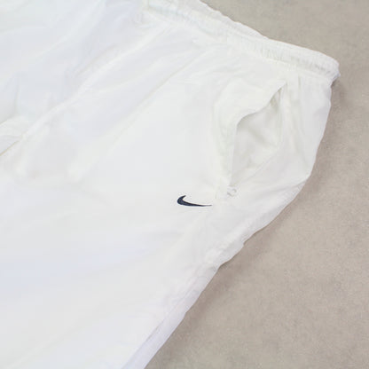 SUPER RARE 2000s Nike Trackpants White - (L)