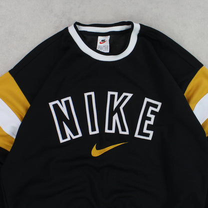 RARE 90s Nike Sweatshirt Black - (M)