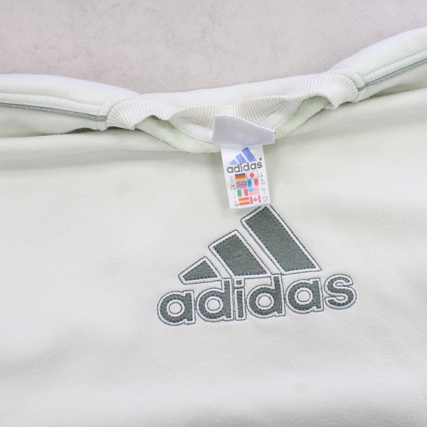 RARE Vintage 1990s Adidas Sweatshirt Cream - (S)