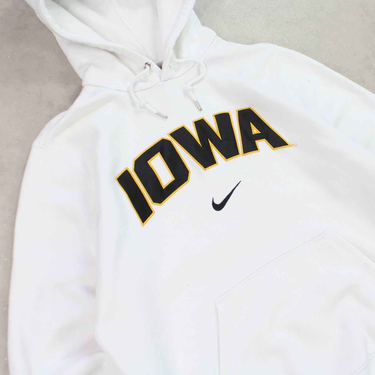 RARE 00s Nike ‘Iowa’ Hoodie White - (M)