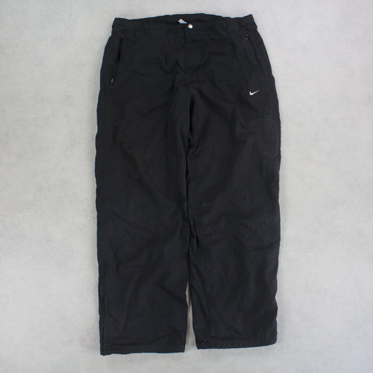 RARE 00s Nike Trackpants Black - (XL)