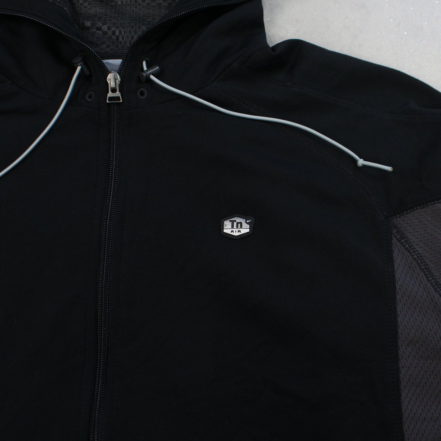 SUPER RARE Vintage 00s Nike TN Spell Out Zip Hoodie Black - (L)