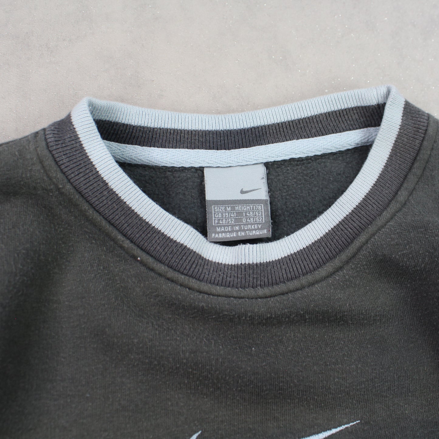 RARE Vintage 00s Nike Swoosh Sweatshirt Grey - (S)