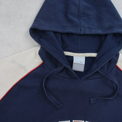 RARE Vintage 00s Nike Spell Out Hoodie Navy - (M)