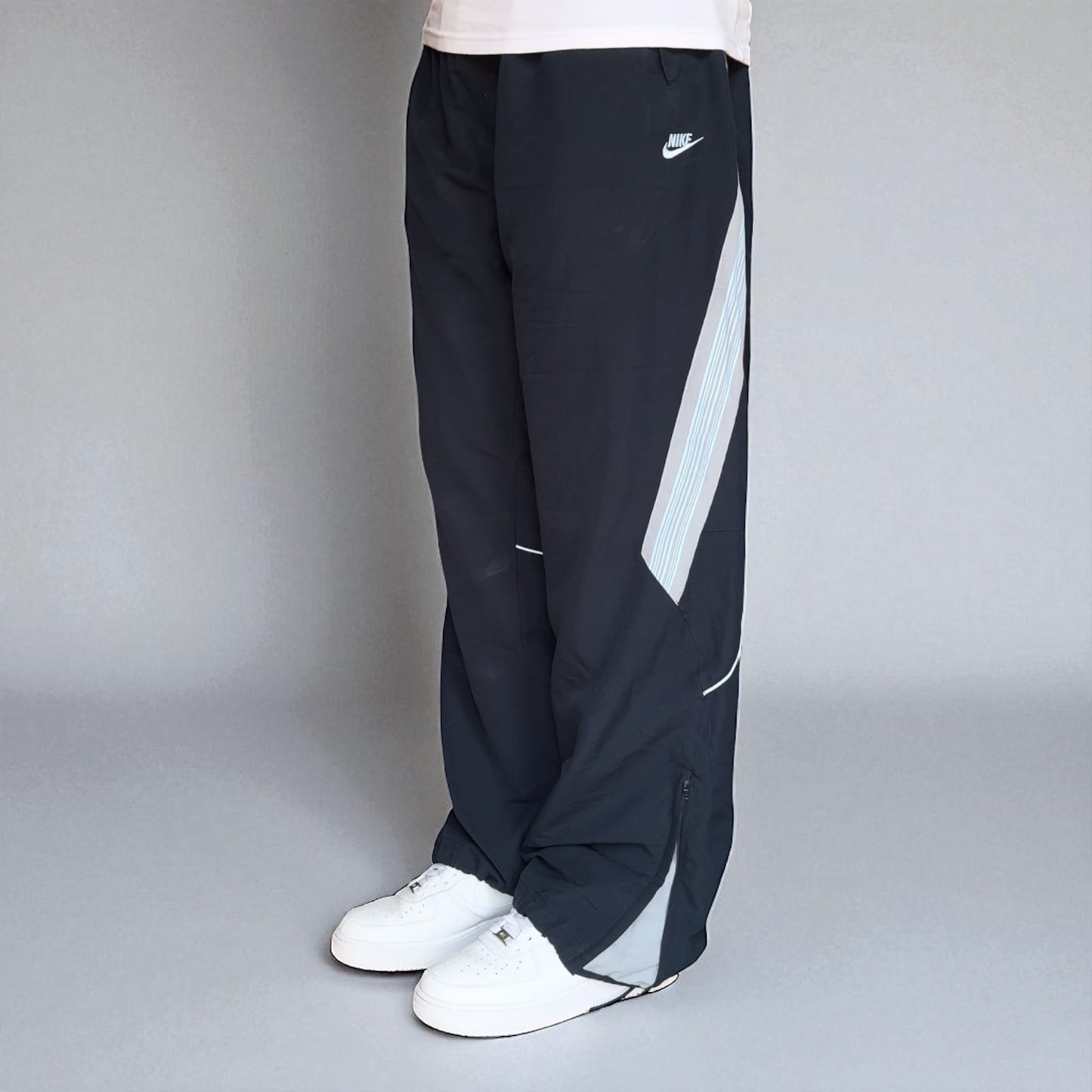 RARE 00s Baggy Nike Trackpants Navy - (XL)