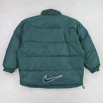 RARE 1990s Nike Puffer Jacket Green - (XXL)