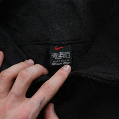 SUPER RARE Vintage 1990s Nike 1/4 Fleece Black - (XL)