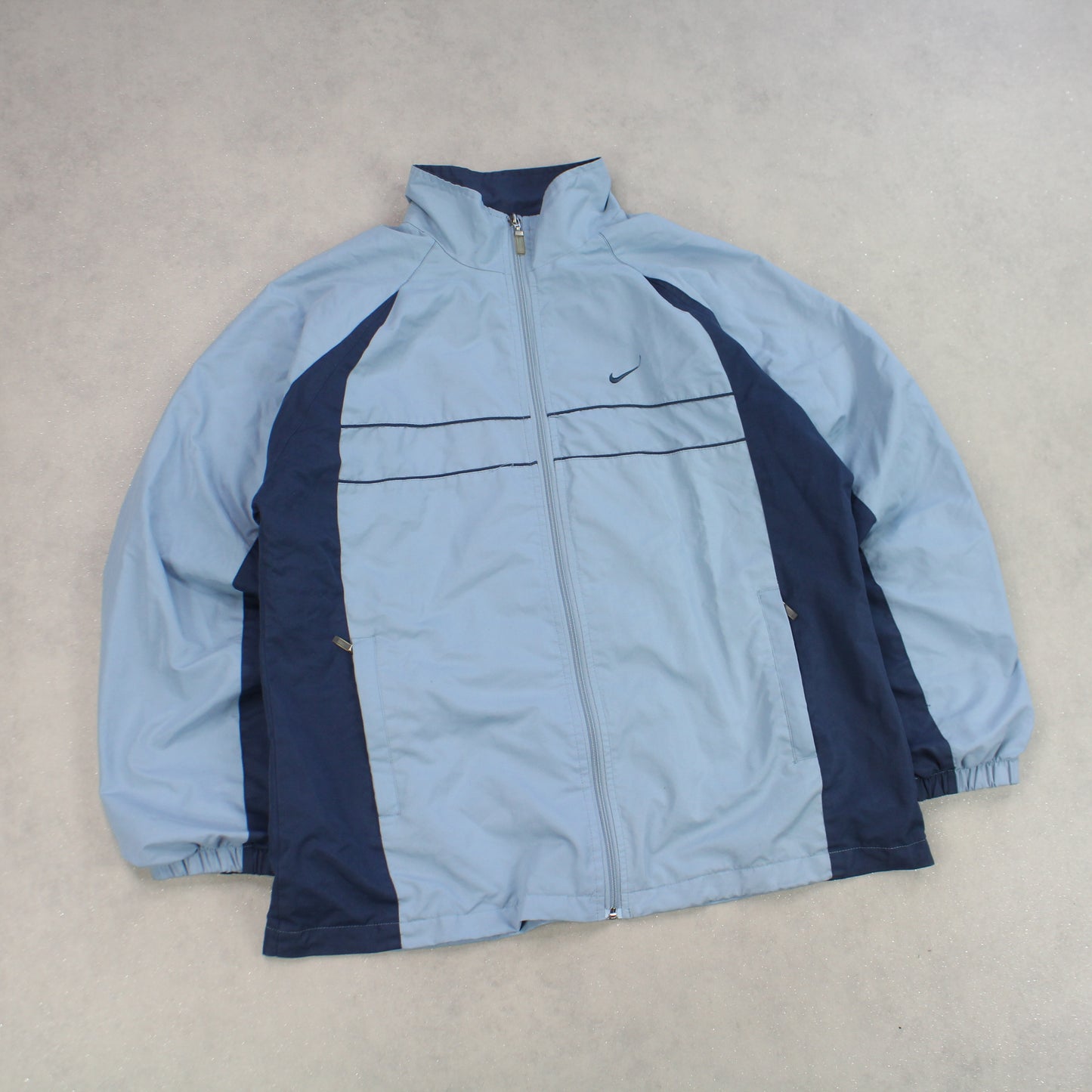 RARE 00s Nike Track Jacket Blue - (L)