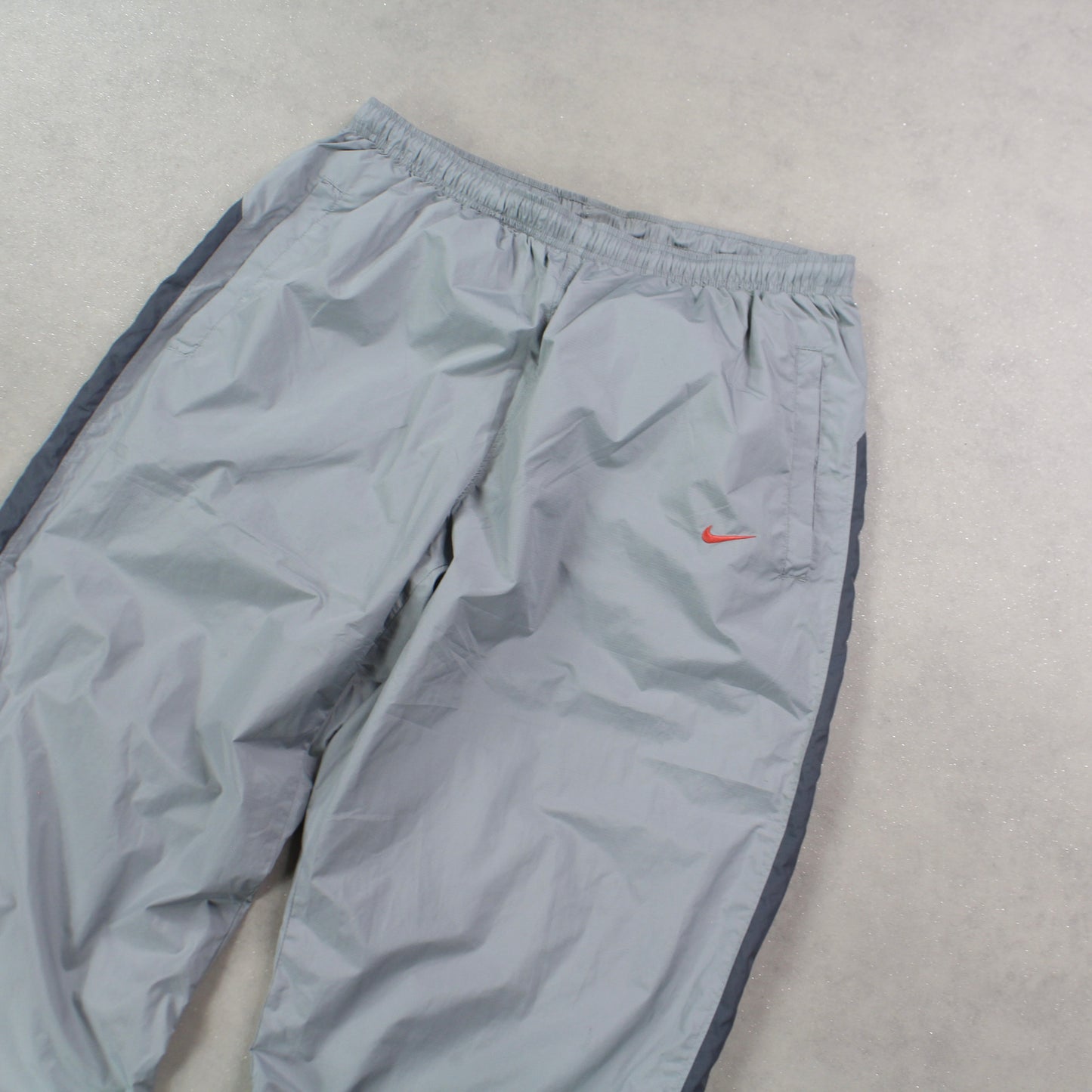 RARE 00s Baggy Nike Trackpants Grey - (M)