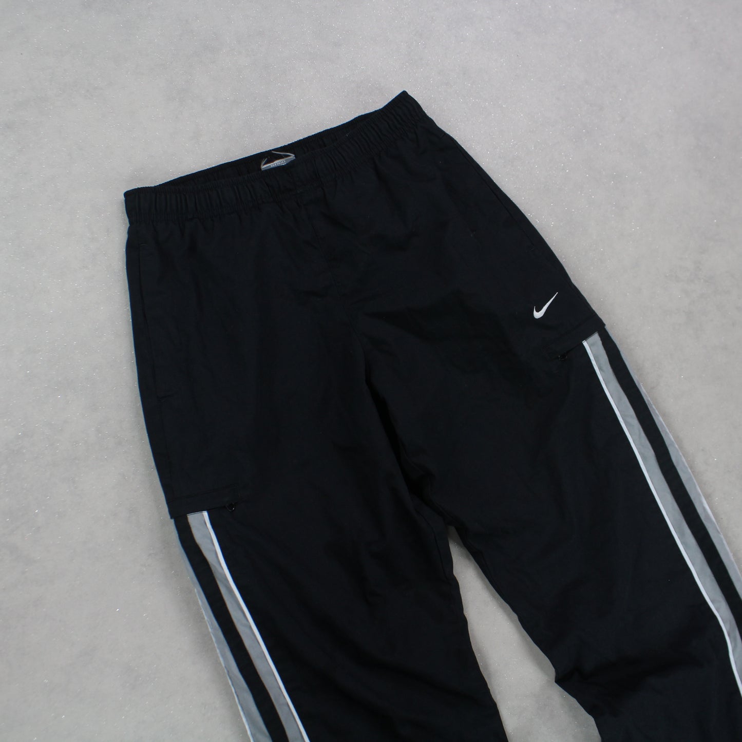 RARE 00s Nike Trackpants Black - (XS)