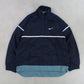 RARE 90s Nike Track Jacket Navy - (L)