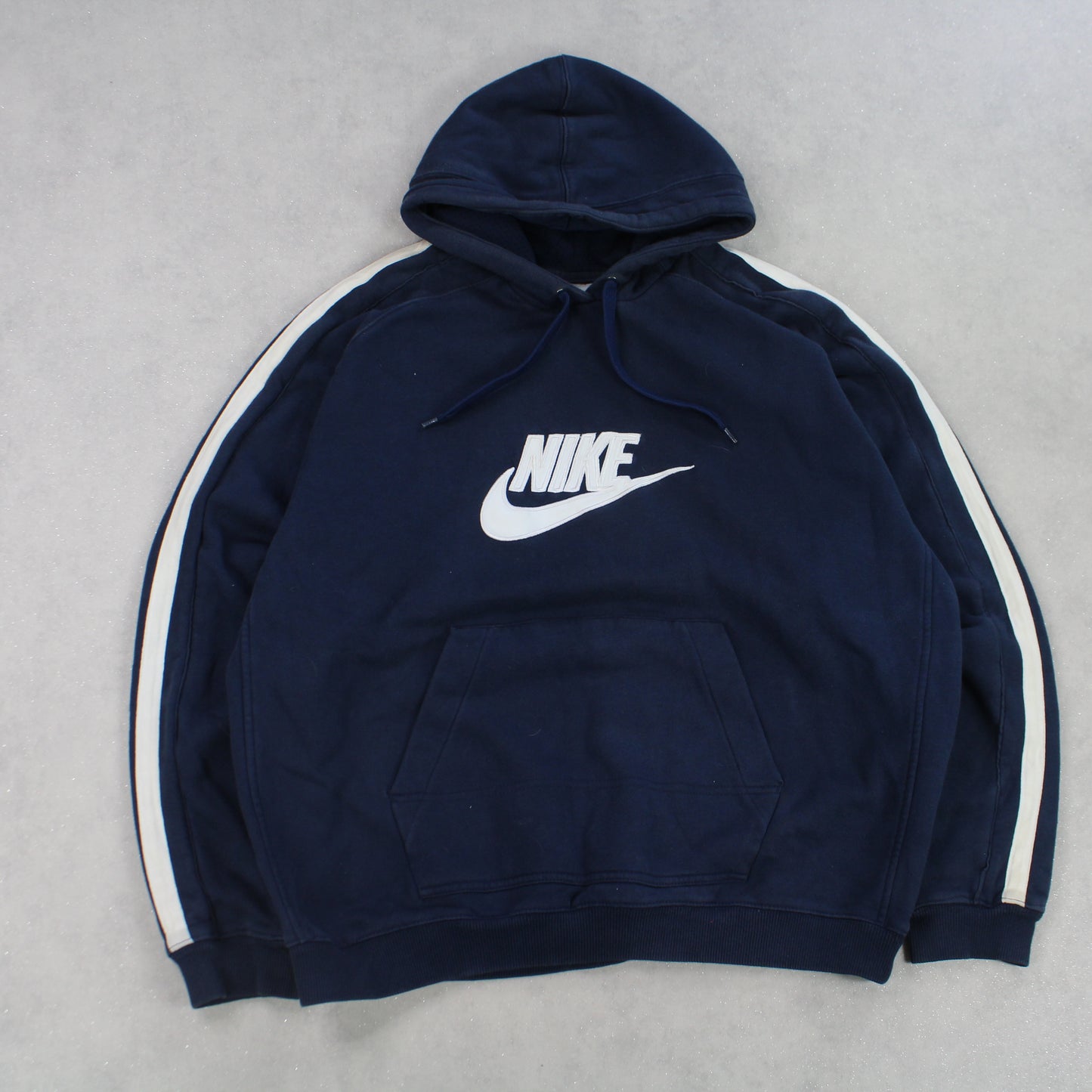 RARE Vintage 00s Nike Spell Out Hoodie Navy - (L)
