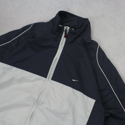 RARE 2000s Nike Track Jacket Grey - (M)