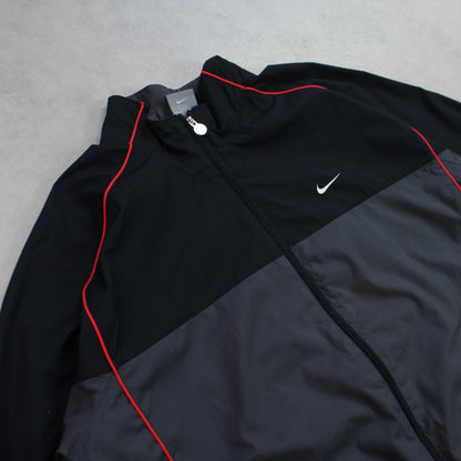 RARE 00s Nike Track Jacket Black - (L)