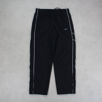 RARE Vintage 00s Baggy Nike Track Pants Black - (L)