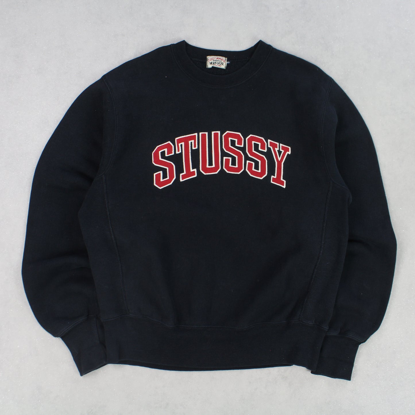 SUPER RARE Vintage Stüssy Spell Out Sweatshirt Black - (M)