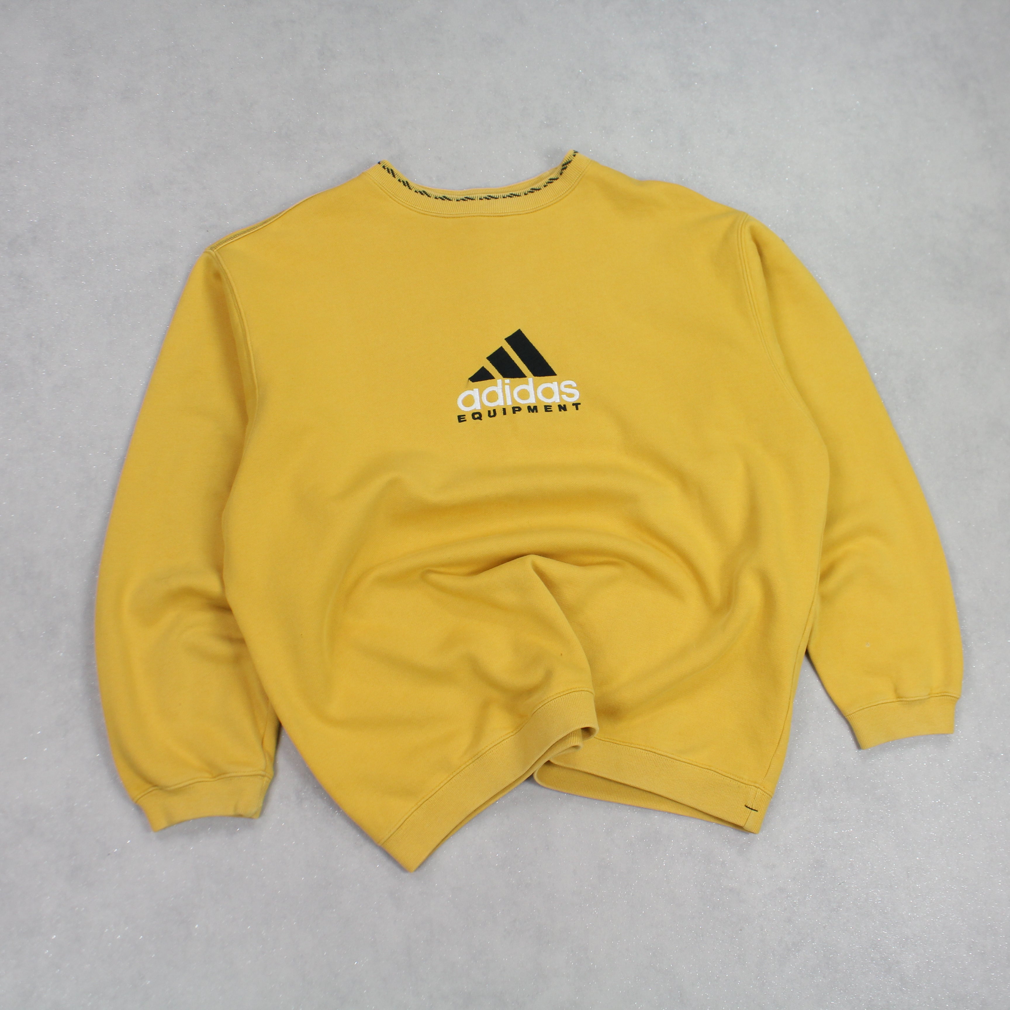 SUPER RARE Vintage 1990s Adidas EQT Sweatshirt Yellow M