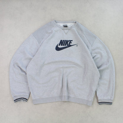 SELTENES schweres Nike-Sweatshirt aus den 2000ern, Grau – (XL)