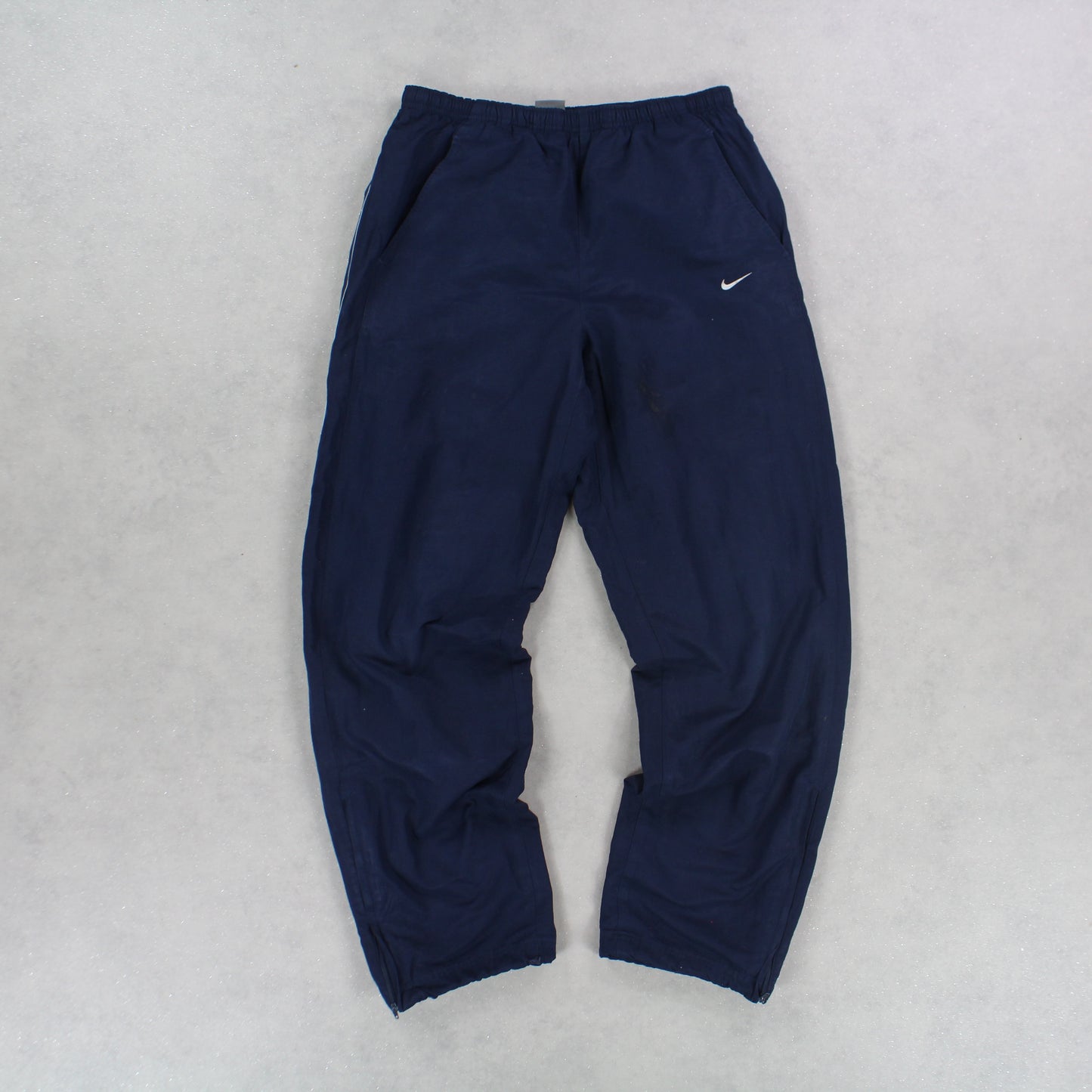 RARE 00s Nike Spell Out Trackpants Navy - (S)