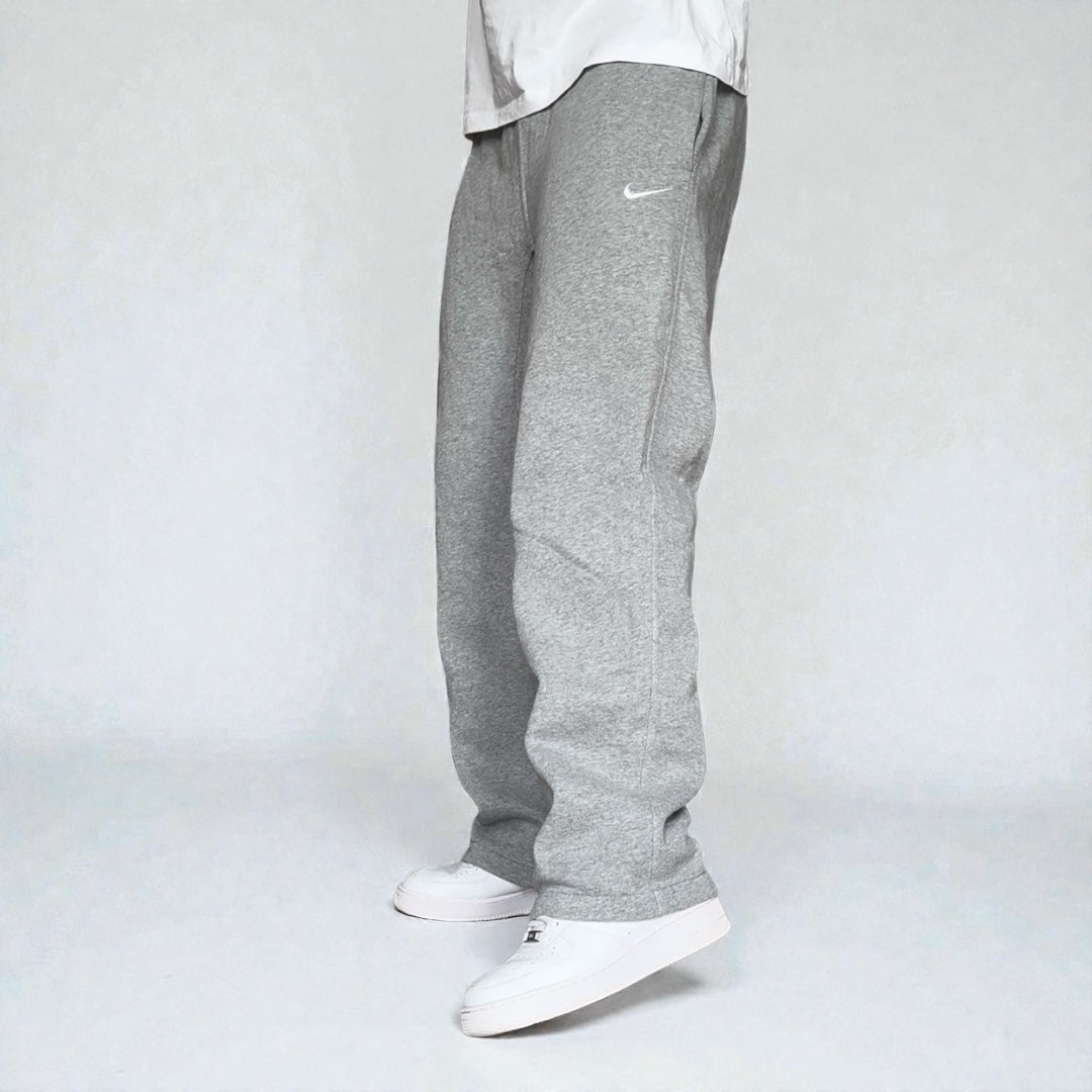 RARE 2000s Wide Leg Nike Joggers Grey - (L)