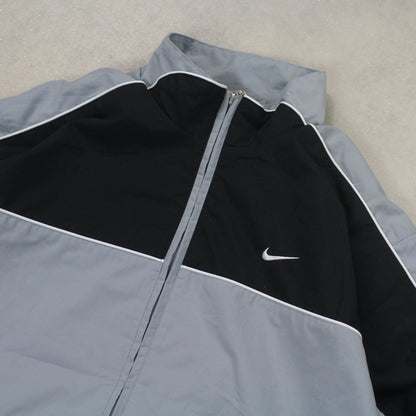 RARE 2000s Nike Track Jacket Grey - (M)