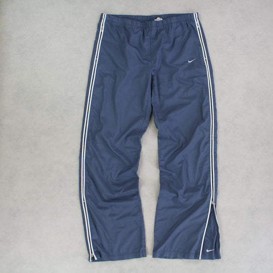 SUPER RARE 00s Nike Trackpants Blue - (L)