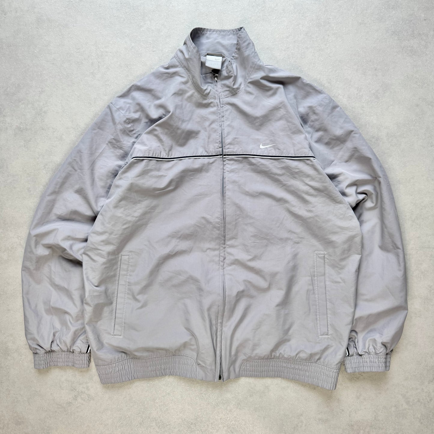 RARE 2000s Nike Track Jacket Grey - (L)