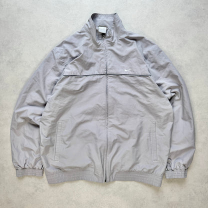 RARE 2000s Nike Track Jacket Grey - (L)