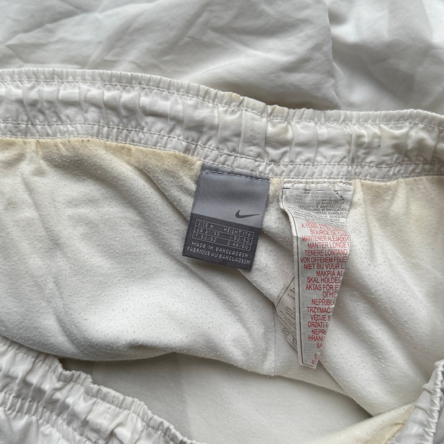 SUPER RARE 2000s Nike Trackpants White *PREMIUM* - (M)