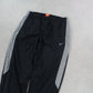 RARE 00s Baggy Nike Trackpants Black - (M)