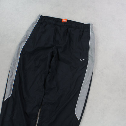 RARE 00s Baggy Nike Trackpants Black - (M)